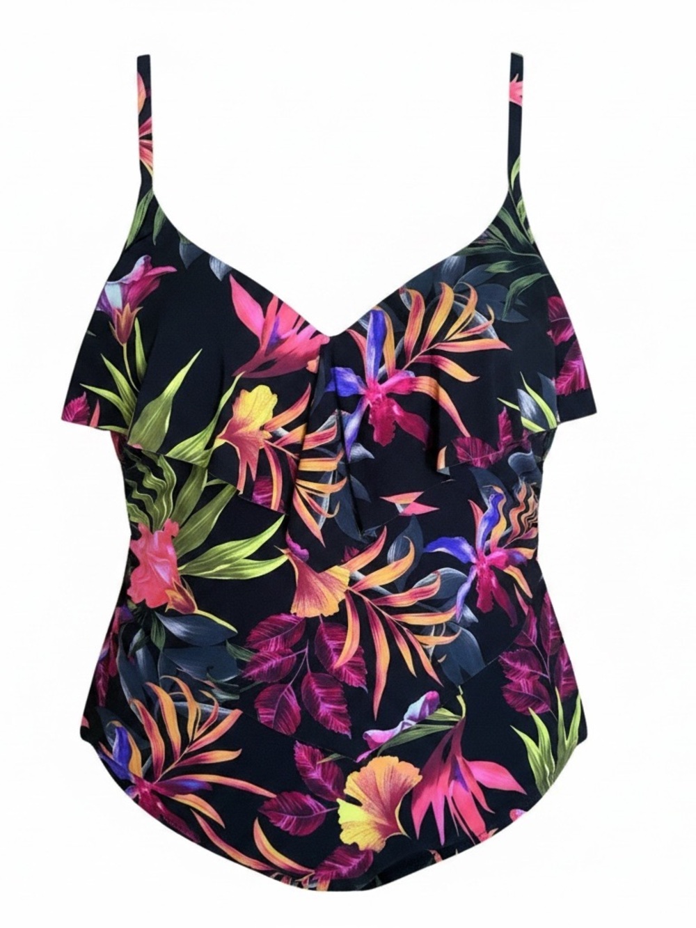 Magicsuit Black Tropical Floral One-Piece Swimsuit